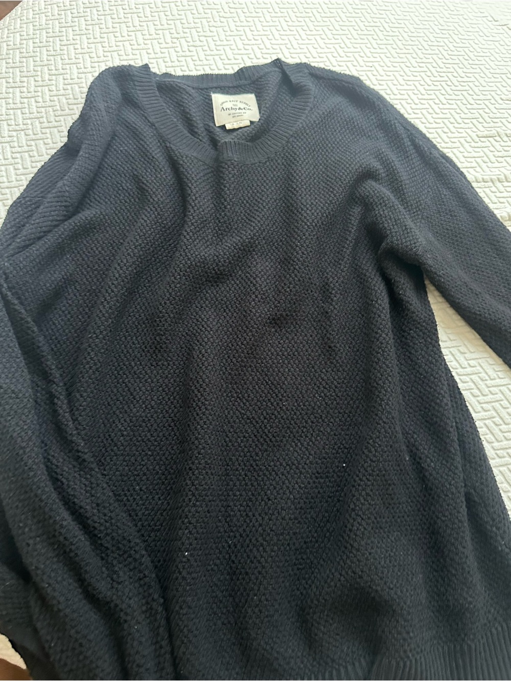 Cotton On Black long Crewneck Sweater